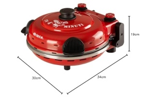 Pizzaofen Ariete 919 Rosu 400degC 1200W Placa refractara antiaderenta - Img 11