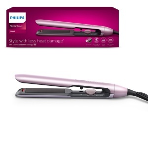 Placa de indreptat parul Philips 5000 Series BHS53000 ThermoShield Ionizare Placi ceramice cu ulei de argan Roz