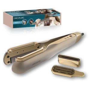 Placa de par Cecotec AirLisse 2in1 ForceDry 1000W, culoare Champagne