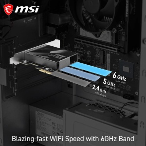 Placa de retea MSI Herald BE9400 WiFi 7 PCIe, Tri-Band, 5.8 Gbits, Bluetooth 5.4 - Img 3