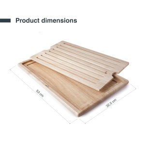 Placa de taiat Lacor 60486, Gummiholz, 53x32.5 cm, cu sistem antiderapant - Img 2
