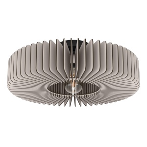 Plafoniera din lemn EGLO Palombaia, design scandinav, gri, 50 cm