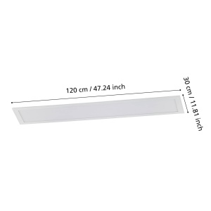 Plafoniera LED EGLO Salobrena 1, 120 cm, design minimalist, alba - Img 7