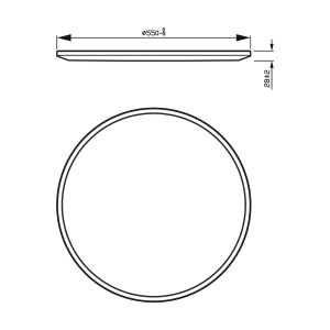 Plafoniera LED Philips SUPERSLIM CL550 36W Alb Dimmabila SceneSwitch - Img 6