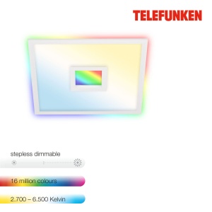 Plafoniera LED TELEFUNKEN 24W, dimabila, RGB, 2200lm, alba - Img 3