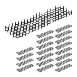 Plasa de protectie pentru plante Relaxdays, set 20 buc, negru, din plastic