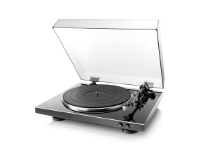 Platan cu bratul automat Denon DP-300 F, negru, cu preamplificator integrat