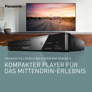 Player Blu-ray Panasonic DMP-BD84EG-K Negru Redare HDD Extern Audio High-Res - Img 2