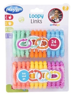 Playgro Kinderwagenkette Loopy Links 40134 Jucarie colorata pentru carucior si dentitie - Img 6