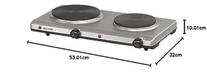 Plita dubla ELTAC DK 29 2500W inox reglare temperatura protectie supraincalzire - Img 3