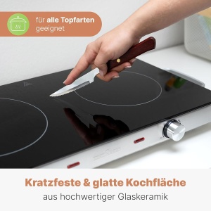 Plita dubla infrarosu ProfiCook PC-DKP 1211, 2800 W, sticla ceramica - Img 3