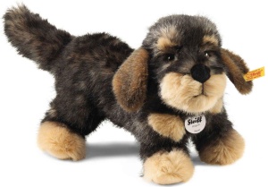 Plus Dackel Steiff Moritz 30 cm - Caine de plus moale, lavabil, gri inchis