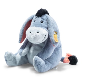 Plus Eeyore Steiff Disney Originals 25 cm, Culoare Blaugrau, Moale si Cuddly