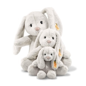 Plush Hase Steiff Hoppie 28 cm gri deschis, jucarie de plus, pentru copii - Img 8