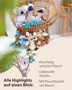 Plush Koala NICI Barry 25cm - gri, plus moale, cadou perfect - Img 4