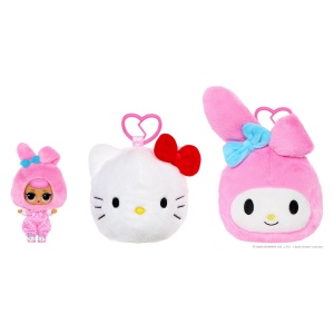 Plush reversibil L.O.L. Surprise Loves Hello Kitty cu 5 surprize si breloc - Img 6
