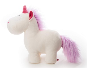 Plush Unicorn NICI Theodor 32cm, Alb, Minge roz - Img 2