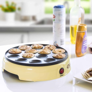 Poffertjes Maker Bestron APFM700SD, 800W, Culoare Galbena, Design Retro - Img 3