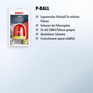 Polizor Ergonomic SONAX P-Ball cu Schwamm Detasabil - Img 3