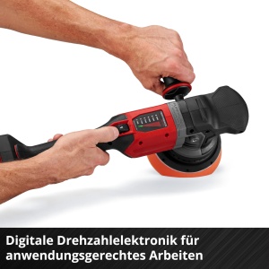 Polizor Excentric cu Acumulator Einhell CP-EP 18125 Li BL-Solo, Motor Fara Perii, 125 mm - Img 9