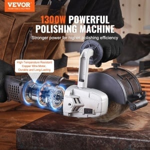 Polizor VEVOR S1P-HJ2209-120H 1300W 6 viteze variabile pentru metal si lemn - Img 2