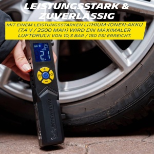 Pompa de aer portabila MICHELIN Mini Kompressor 10 Bar Digitala LED 2500 mAh - Img 4