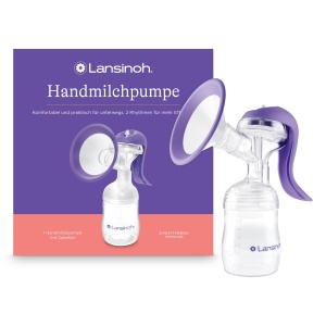 Pompa de san manuala Lansinoh - pompa de san usoara si silentioasa pentru deplasare - cu maner Easy-Express pentru pompare fara efort - tehnologie reglabila cu 2 ritmuri