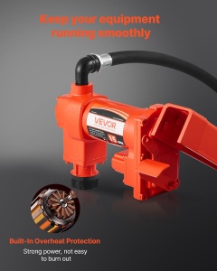 Pompa de transfer combustibil VEVOR KEX-16AC-T02, 57Lmin, 0.5CP, Gusseisen - Img 4
