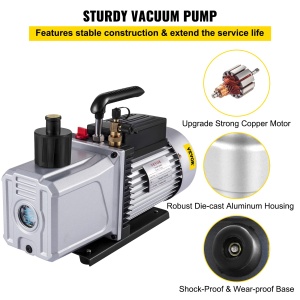 Pompa de vid VEVOR RS-6, 12 CFM, 1 CP, aluminiu, 1 treapta - Img 3