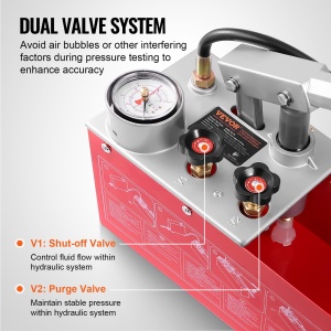 Pompa hidraulica manuala VEVOR RP-25 25 Bar rezervor 10L sistem cu dublu ventil - Img 3