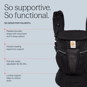 Port-bebe Ergobaby Omni Breeze, 4 pozitii, max 20 kg, Negru - Img 4
