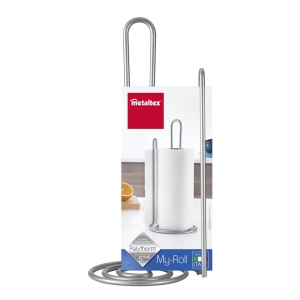 Portarollos de bucatarie Metaltex My Roll, 15x32cm, Polytherm, gri - Img 2
