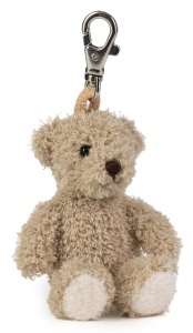 Porte-chei Plush Teddy Luca, Bej, 12 cm