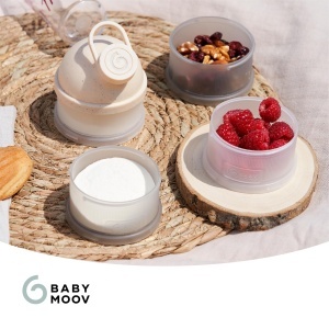 Portioner lapte praf Babymoov - 4 compartimente, capacitate 12 masuri, bej - Img 6