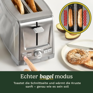 Prajitor de paine Cuisinart Core Collection, 2 felii, functii multiple, inox - Img 6