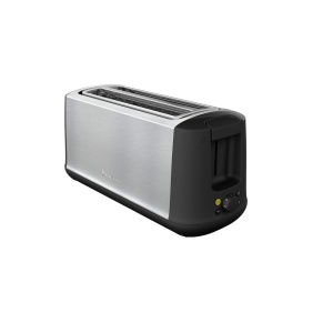 Prajitor de paine Moulinex subito 4, 2 fante lungi, 1700 W, mod Eco, termostat 7 pozitii, LS342D10 de centrare a painii, otel inoxidabil - Img 1