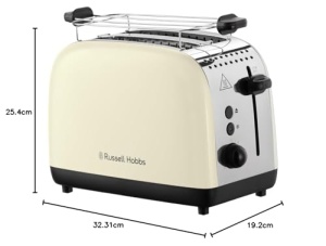 Prajitor de paine Russell Hobbs 26551-56, 1600W, 2 felii, functii multiple, crem - Img 15