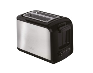 Prajitor de paine Tefal Express TT410D cu 2 felii, negru, otel inoxidabil, 2 felii, 850 W, 160 mm - Img 1