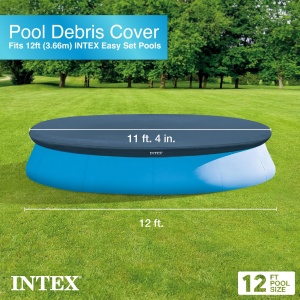 Prelata pentru piscina Intex Easy Set O 366 cm cu orificii de drenaj si fixare simpla - Img 3