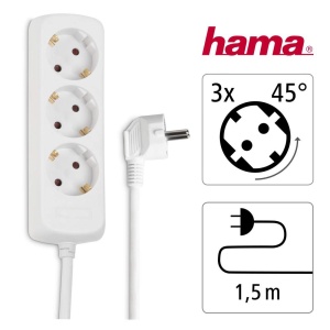 Prelungitor Hama 3 prize cablu 14m protectie sporita alb - Img 2