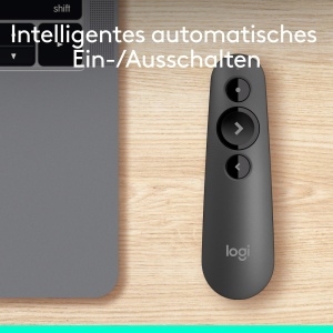 Prezentator Logitech R500s cu Laser, Bluetooth si USB, 20m, Gri - Img 8