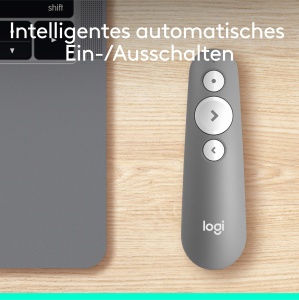 Prezentator Logitech R500s cu Laser, Bluetooth si USB, 20m, Gri - Img 8