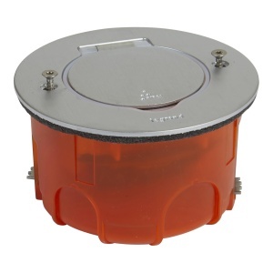 Priza de podea Legrand Dooxie, rotunda, inox, IP44, cu capac - Img 4