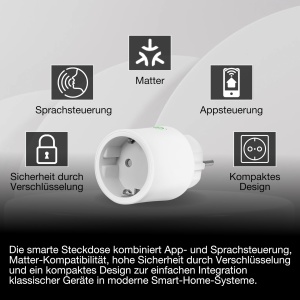 Priza Inteligenta LEDVANCE SMART cu Matter over WiFi, 2300W, alba - Img 4