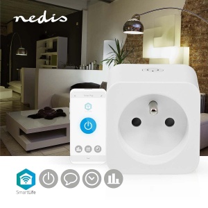 Priza inteligenta Nedis WIFIP121EWT, 3680 W, alba, controlata prin aplicatie - Img 3