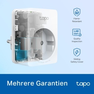 Priza inteligenta TP-Link Tapo P100M WiFi Compatibila Matter Control Vocal Alb - Img 6