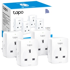 Priza Inteligenta Wi-Fi TP-Link Tapo P100, Control Vocal, Fara Hub, 4-Pack