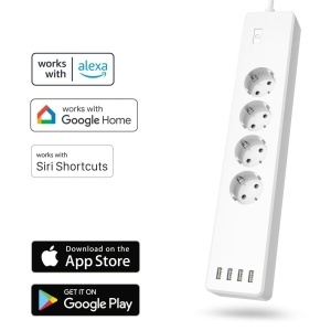 Priza Inteligenta WLAN Hama cu 4 Porturi USB, Control Individual, Alb - Img 4