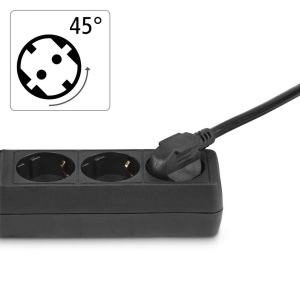 Priza multipla Hama 3-faceri cu intrerupator, 3m cablu, 3680W, Negru - Img 6