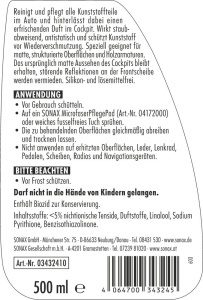 Produse de curatenie SONAX CockpitPfleger Matteffect 500 ml, pentru suprafete mate - Img 2